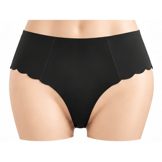 Mid-Rise Scalloped Thong Underwear